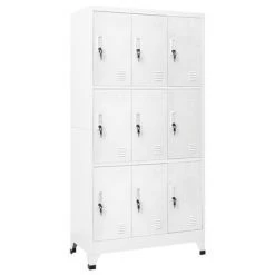 VidaXL Armoire à casier avec 9 compartiments Acier 90x45x180 cm Gris