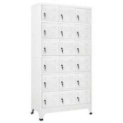 VidaXL Armoire à casier avec 18 compartiments Métal 90x40x180 cm