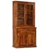 VidaXL Armoire à vitrine Bois de Sesham massif 100x40x200 cm