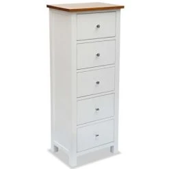 VidaXL Commode haute 45 x 32 x 115 cm Bois de chêne massif