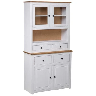 VidaXL Buffet haut Blanc 93x40,5x180 cm Pin Gamme Panama 1 VidaXL Buffet haut Blanc 93x40,5x180 cm Pin Gamme Panama