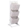 VidaXL Support à panier 3 niveaux Fleurs 35x35x102 cm Bois
