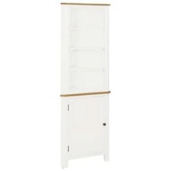 VidaXL Armoire d'angle 59x36x180 cm Bois de chêne massif
