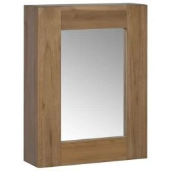 VidaXL Armoire à miroir 30x10x40 cm Bois de teck massif