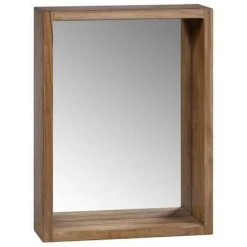 VidaXL Armoire à miroir 30x10x40 cm Bois de teck massif