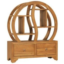 VidaXL Armoire avec étagère Yin Yang 68x26x83 cm Bois de teck massif