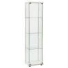 VidaXL Armoire de rangement Verre trempé Blanc