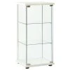 VidaXL Armoire de rangement Verre trempé Blanc