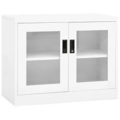 VidaXL Armoire de bureau Blanc 90x40x70 cm Acier