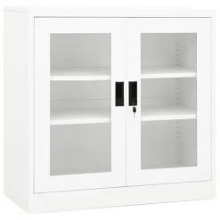 VidaXL Armoire de bureau Blanc 90x40x90 cm Acier