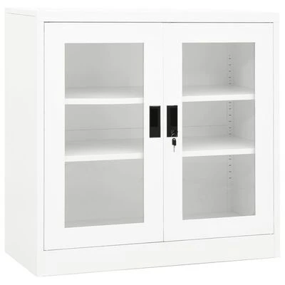 VidaXL Armoire de bureau Blanc 90x40x90 cm Acier 1 VidaXL Armoire de bureau Blanc 90x40x90 cm Acier