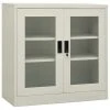 VidaXL Armoire de bureau Gris clair 90x40x90 cm Acier