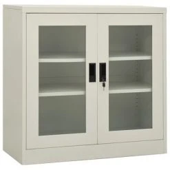 VidaXL Armoire de bureau Gris clair 90x40x90 cm Acier