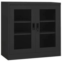 VidaXL Armoire de bureau Anthracite 90x40x90 cm Acier