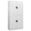 VidaXL Armoire de bureau Gris clair 90x40x180 cm Acier