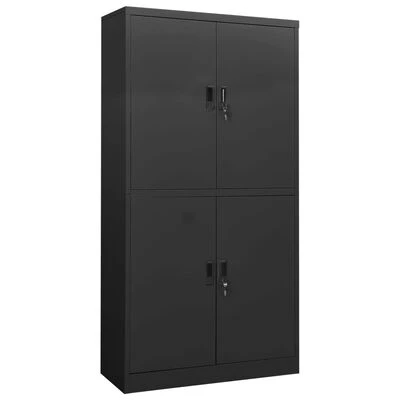 VidaXL Armoire de bureau Anthracite 90x40x180 cm Acier 1 VidaXL Armoire de bureau Anthracite 90x40x180 cm Acier