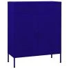 VidaXL Armoire de rangement Bleu marine 80x35x101,5 cm Acier
