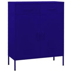 VidaXL Armoire de rangement Bleu marine 80x35x101,5 cm Acier
