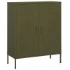 VidaXL Armoire de rangement Vert olive 80x35x101,5 cm Acier