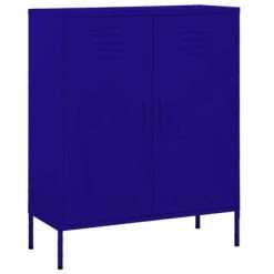VidaXL Armoire de rangement Bleu marine 80x35x101,5 cm Acier