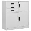 VidaXL Armoire de bureau Gris clair 90x40x102 cm Acier