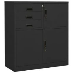 VidaXL Armoire de bureau Anthracite 90x40x102 cm Acier