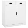 VidaXL Armoire de bureau Blanc 90x40x102 cm Acier