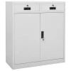 VidaXL Armoire de bureau Gris clair 90x40x102 cm Acier