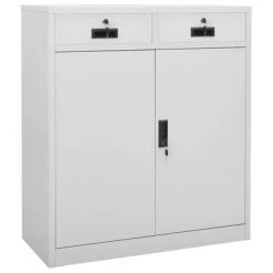 VidaXL Armoire de bureau Gris clair 90x40x102 cm Acier