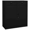 VidaXL Armoire de bureau Noir 90x40x102 cm Acier