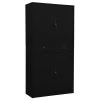 VidaXL Armoire de bureau Noir 90x40x180 cm Acier