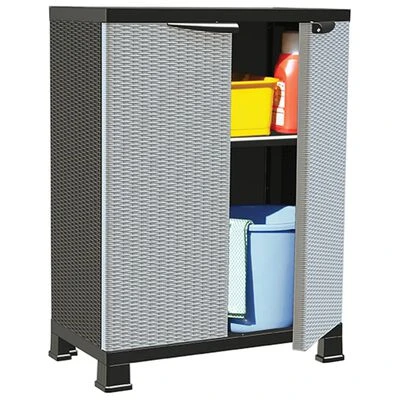 VidaXL Armoire en plastique 68x39x92 cm Design de rotin 2 VidaXL Armoire en plastique 68x39x92 cm Design de rotin – Image 2