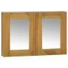VidaXL Armoire à miroir 60x10x40 cm Bois de teck solide