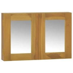 VidaXL Armoire à miroir 60x10x40 cm Bois de teck solide