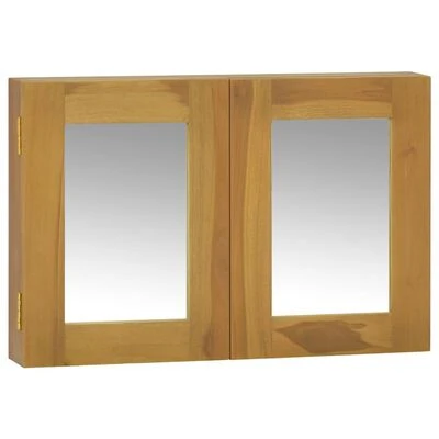 VidaXL Armoire à miroir 60x10x40 cm Bois de teck solide 1 VidaXL Armoire à miroir 60x10x40 cm Bois de teck solide
