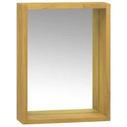 VidaXL Armoire à miroir 30x10x40 cm Bois de teck solide