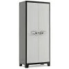 Keter Armoire de rangement avec étagères Titan Noir et gris 182 cm