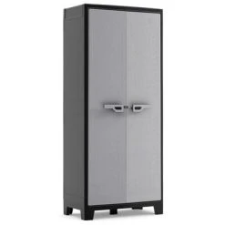 Keter Armoire de rangement polyvalente Titan Noir et gris 182 cm