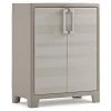 Keter Armoire de rangement basse Gulliver Beige et marron 100 cm