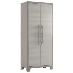 Keter Armoire de rangement polyvalente Gulliver Beige et marron 182 cm