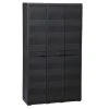 VidaXL Armoire de rangement de jardin avec 4 étagères Noir