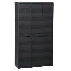 VidaXL Armoire de rangement de jardin avec 4 étagères Noir