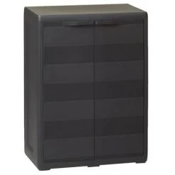 VidaXL Armoire de rangement de jardin avec 1 étagère Noir