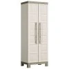 Keter Armoire de rangement à étagères Excellence Beige et taupe 182 cm