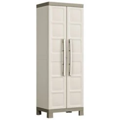 Keter Armoire de rangement polyvalente Excellence Beige et taupe 182cm