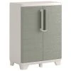 Keter Armoire de rangement basse de jardin Crème et taupe 97 cm