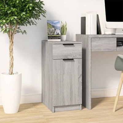 VidaXL Armoire de bureau Sonoma gris 33,5x50x75 cm Bois d'ingénierie 2 VidaXL Armoire de bureau Sonoma gris 33,5x50x75 cm Bois d'ingénierie – Image 2