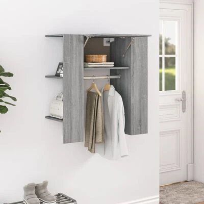 VidaXL Armoire de couloir Sonoma gris 97,5x37x99 cm Bois d'ingénierie 2 VidaXL Armoire de couloir Sonoma gris 97,5x37x99 cm Bois d'ingénierie – Image 2
