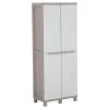 VidaXL Armoire de rangement et 2 portes 68x37,5x170cm Gris clair/beige
