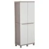 VidaXL Armoire de rangement et 2 portes 68x37,5x170cm Gris clair/beige